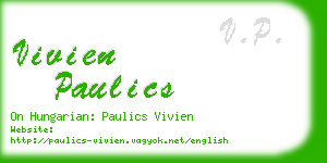 vivien paulics business card